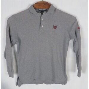 Men's Ralph Lauren Golf Polo Long Sleeve Medium 90s RARE Golf Crest Size Medium